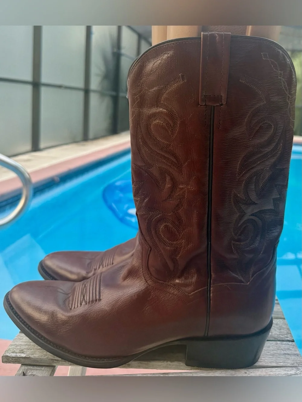 DAN POST MILWAUKEE WESTERN ROUND TOE BOOTS ANTIQUE TAN MENS SIZE 13~NEW* (READ)